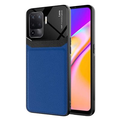 Oppo Reno 5 Lite Kılıf Zore Emiks Kapak Lacivert