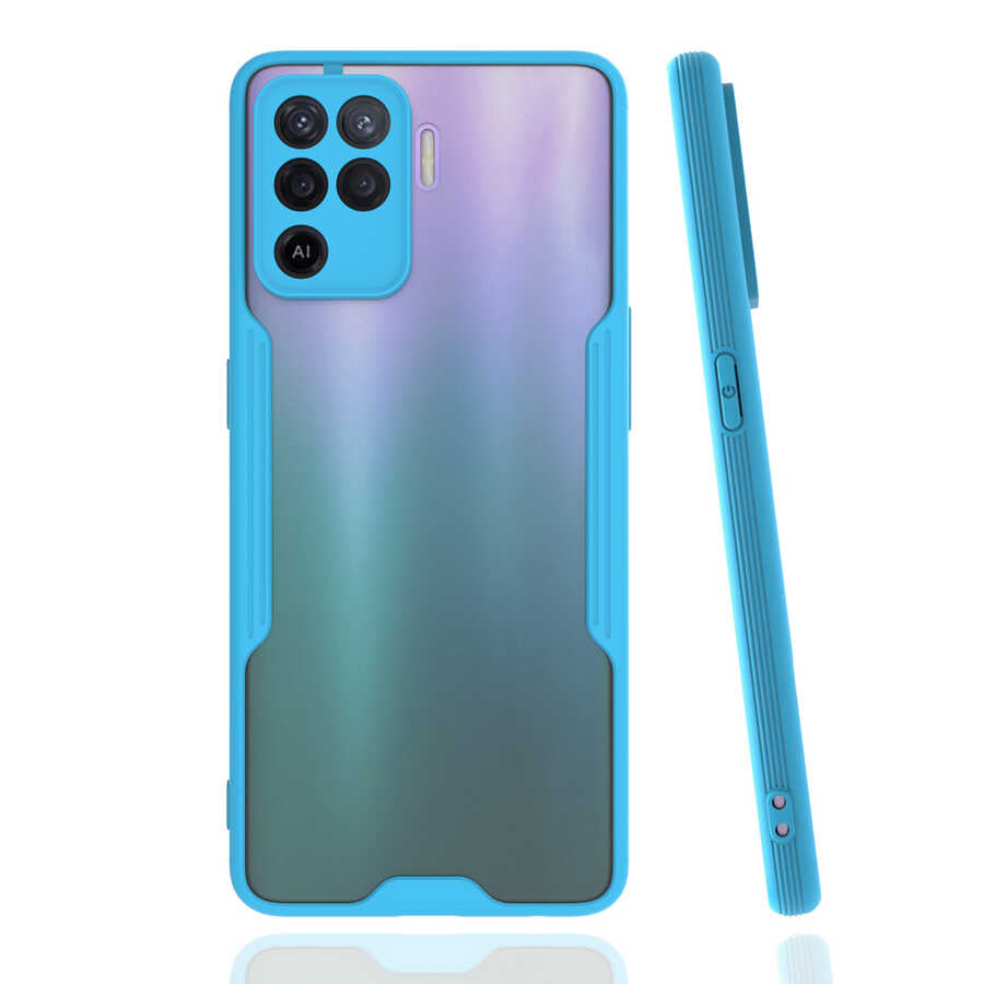 Oppo Reno 5 Lite Kılıf Zore Parfe Kapak Mavi