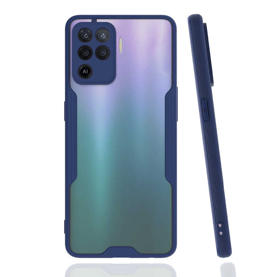 Oppo Reno 5 Lite Kılıf Zore Parfe Kapak Lacivert