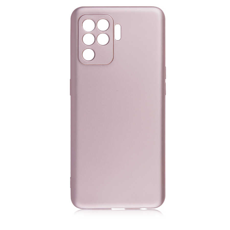 Oppo Reno 5 Lite Kılıf Zore Premier Silikon Kapak Rose Gold