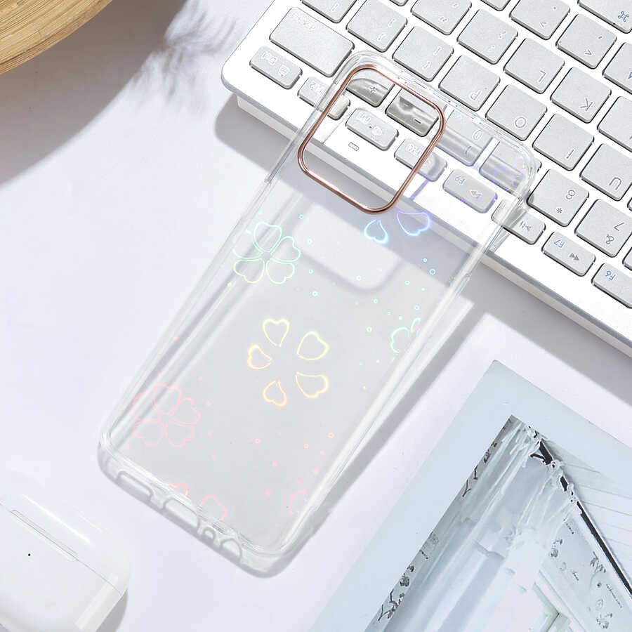 Oppo Reno 5 Lite Kılıf Zore Sidney Desenli Sert Kapak