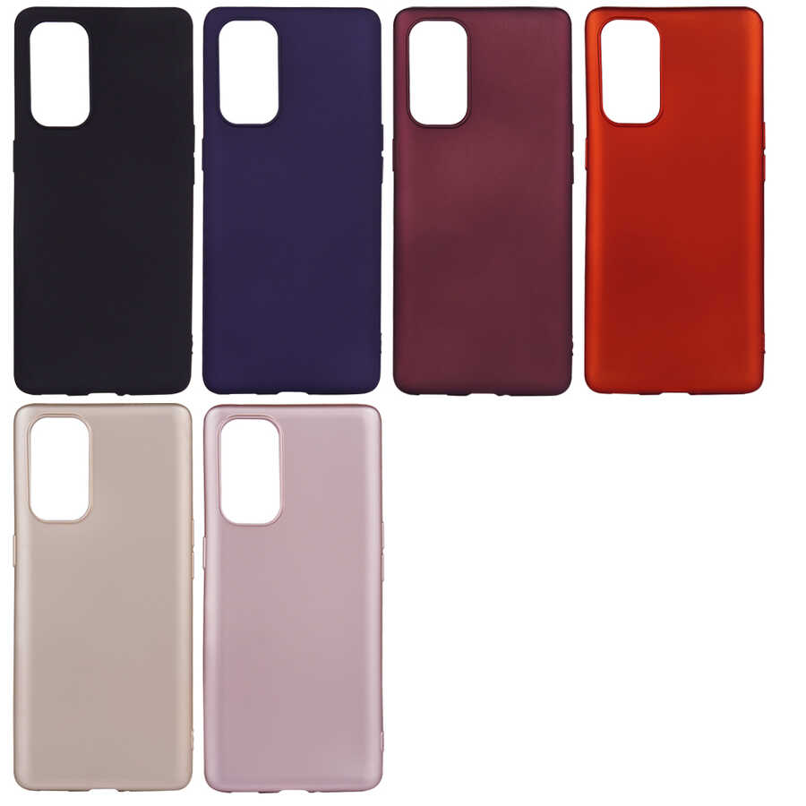 Oppo Reno 5 Pro 5G Kılıf Zore Premier Silikon Kapak Mürdüm