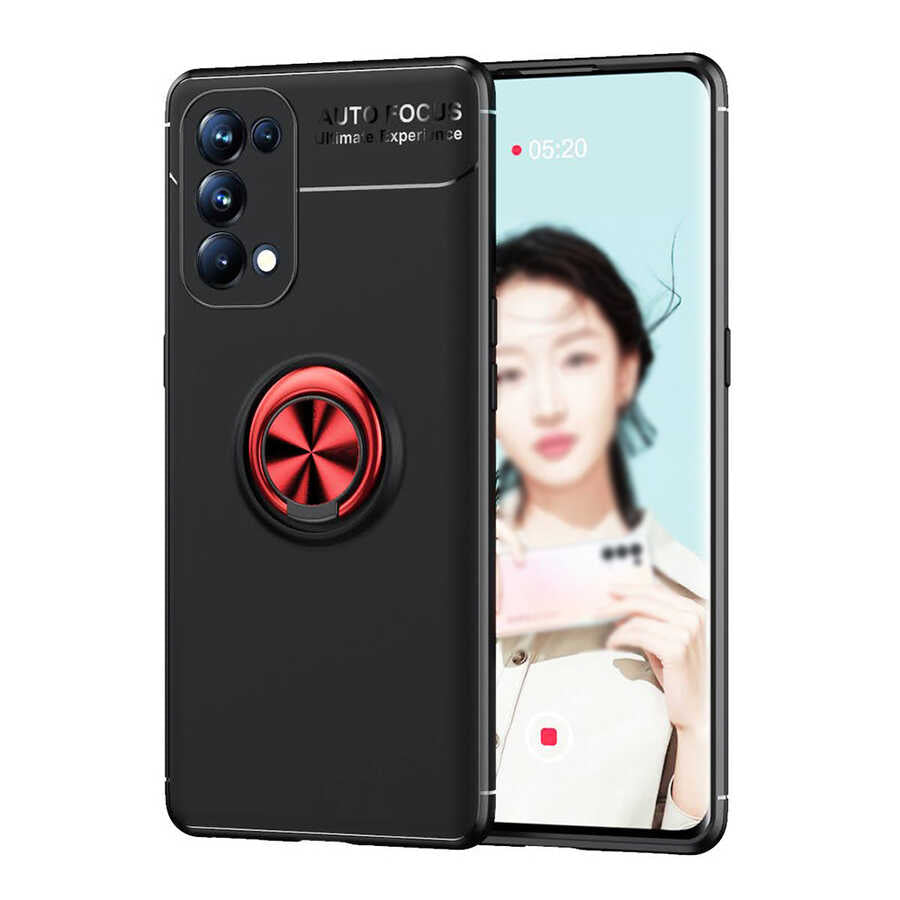 Oppo Reno 5 Pro 5G Kılıf Zore Ravel Silikon Kapak Siyah