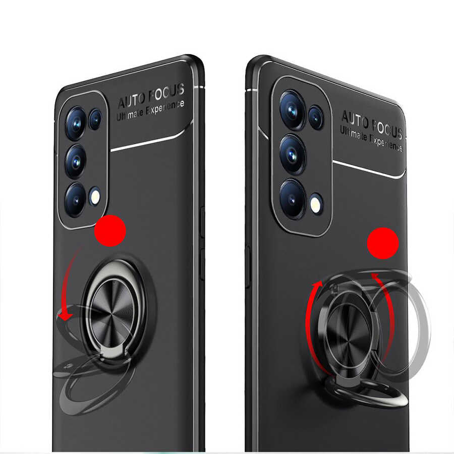 Oppo Reno 5 Pro 5G Kılıf Zore Ravel Silikon Kapak Siyah