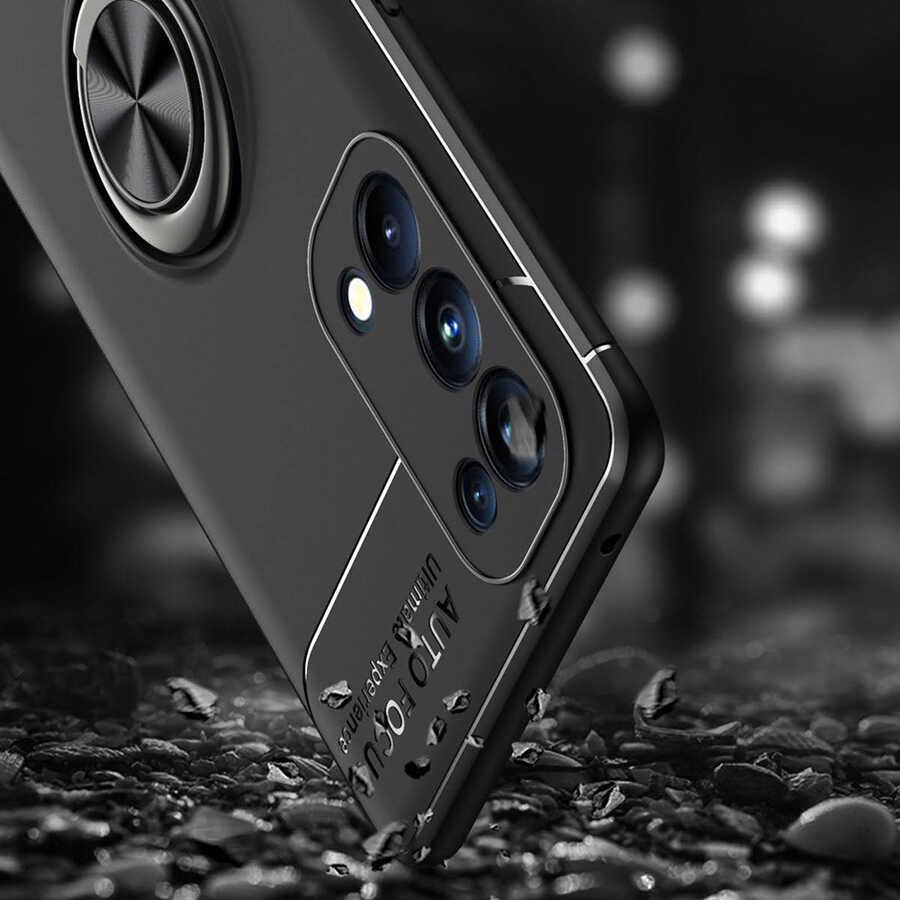 Oppo Reno 5 Pro 5G Kılıf Zore Ravel Silikon Kapak Siyah