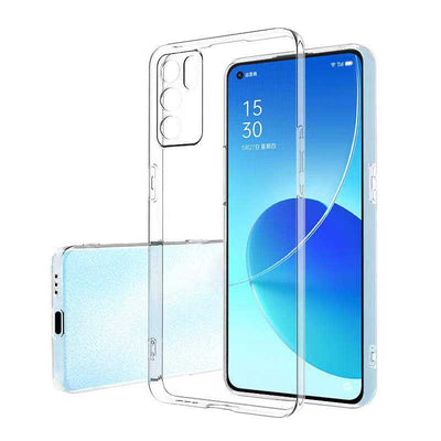 Oppo Reno 6 4G Kılıf Zore Süper Silikon Kapak Renksiz