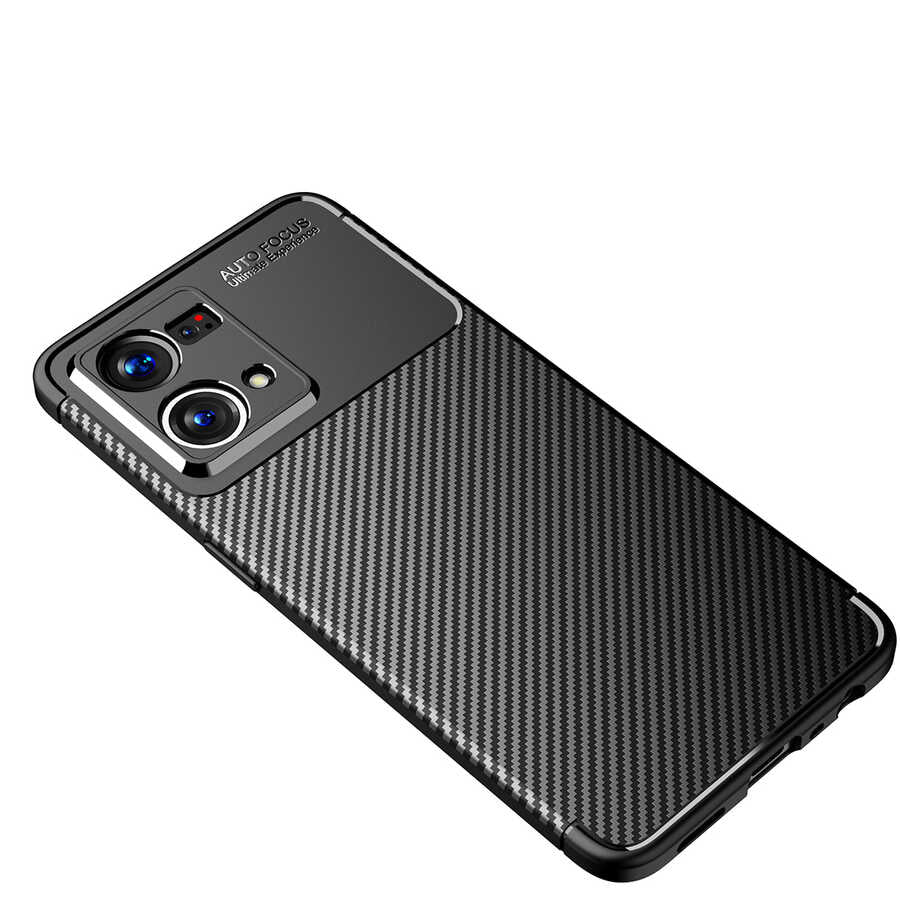 Oppo Reno 7 4G Kılıf Zore Negro Silikon Kapak Siyah