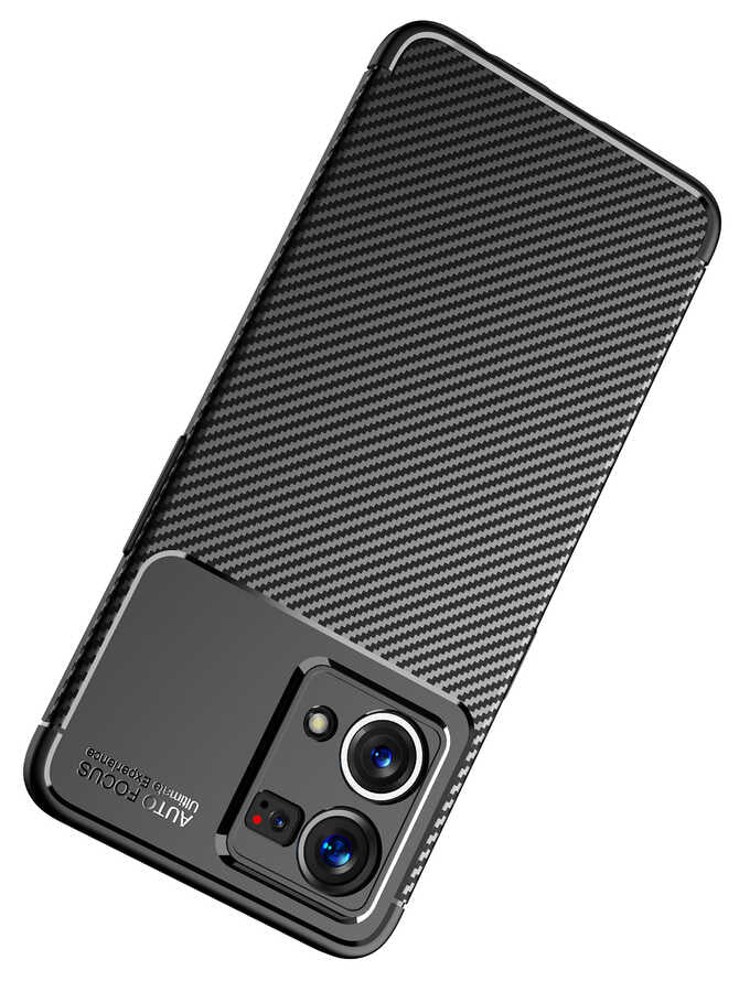 Oppo Reno 7 4G Kılıf Zore Negro Silikon Kapak Siyah