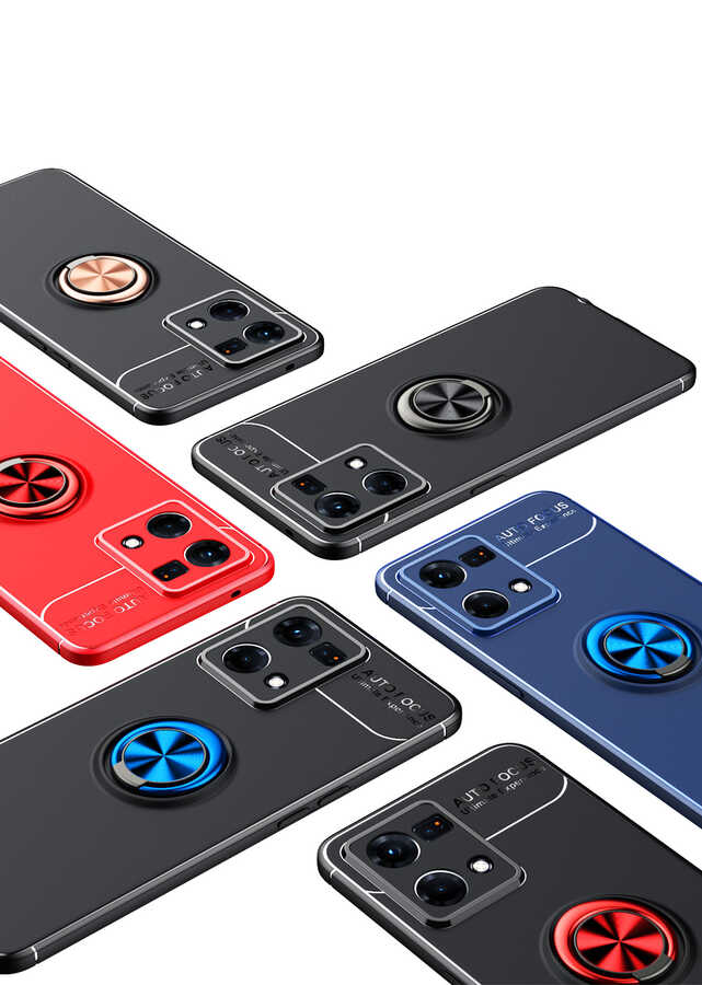 Oppo Reno 7 4G Kılıf Zore Ravel Silikon Kapak Kırmızı