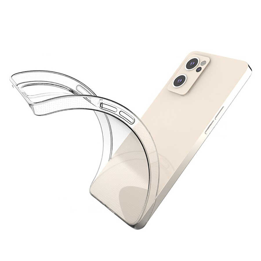 Oppo Reno 7 4G Kılıf Zore Süper Silikon Kapak Renksiz