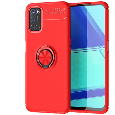 Oppo Reno A52 Kılıf Zore Ravel Silikon Kapak Kırmızı