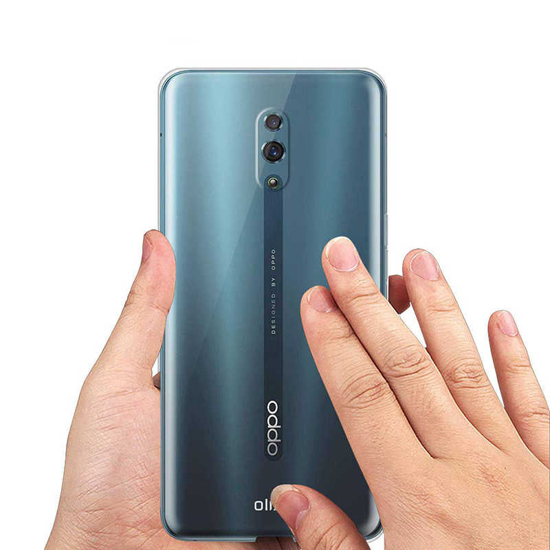 Oppo Reno Kılıf Zore Süper Silikon Kapak Renksiz