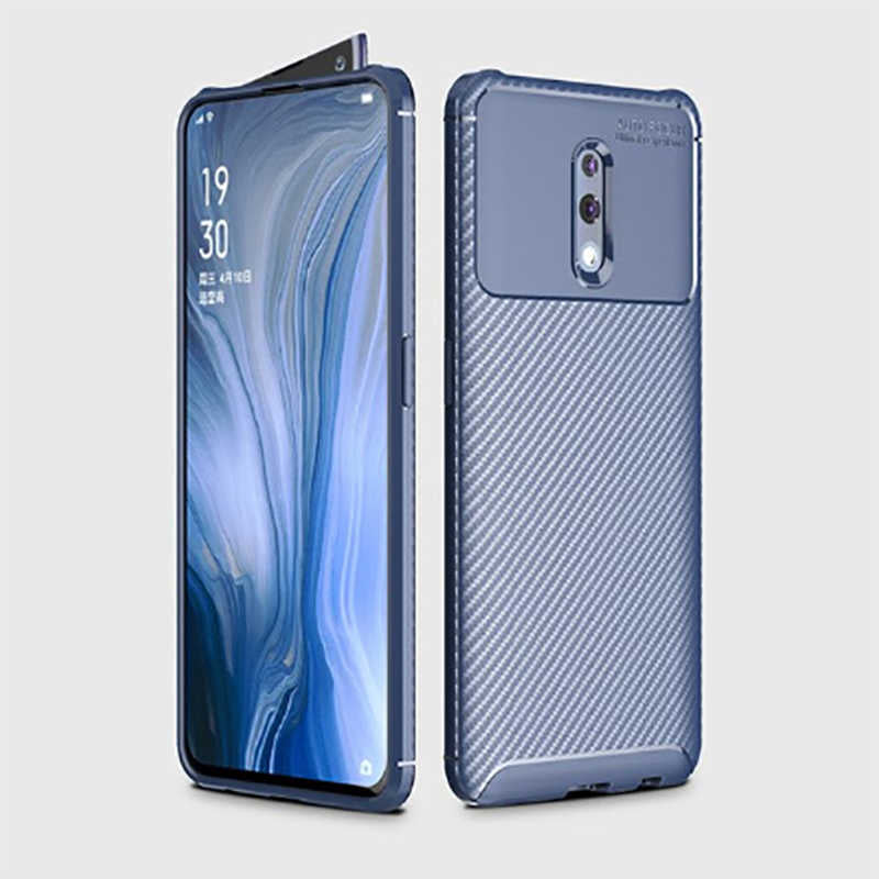Oppo Reno Kılıf Zore Negro Silikon Kapak Kahverengi