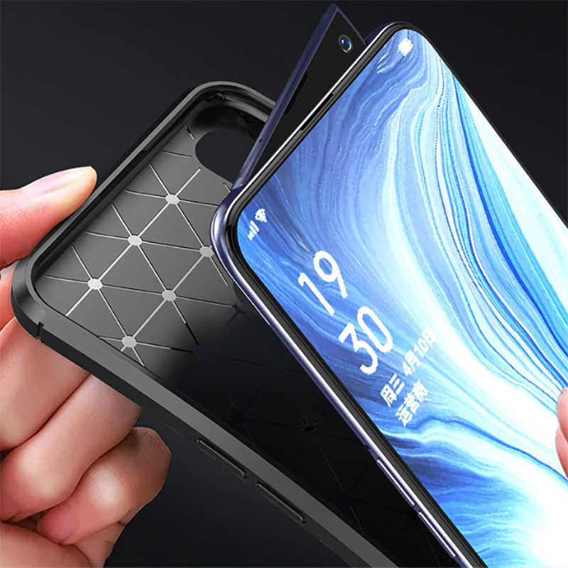 Oppo Reno Kılıf Zore Negro Silikon Kapak Kahverengi