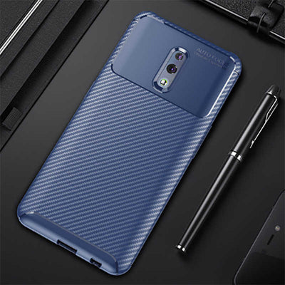 Oppo Reno Kılıf Zore Negro Silikon Kapak Lacivert