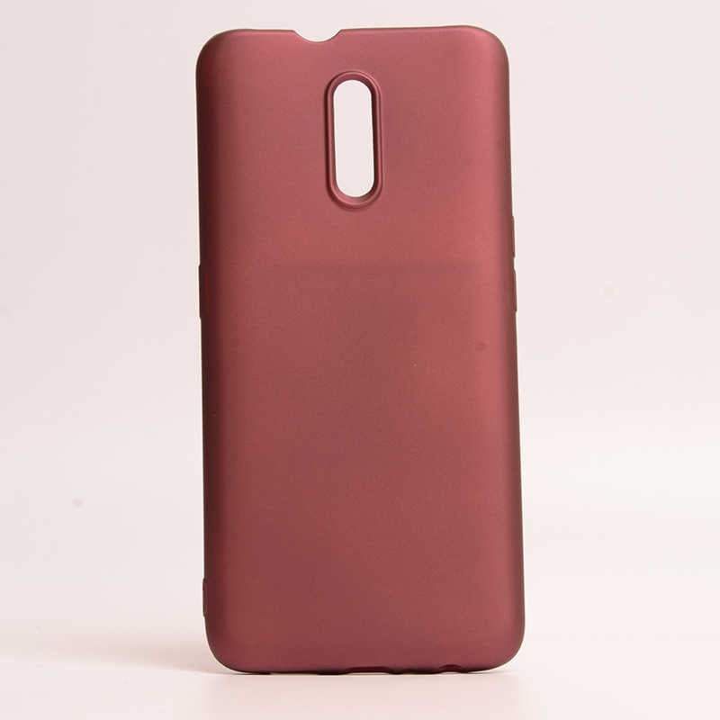 Oppo Reno Kılıf Zore Premier Silikon Kapak Mürdüm