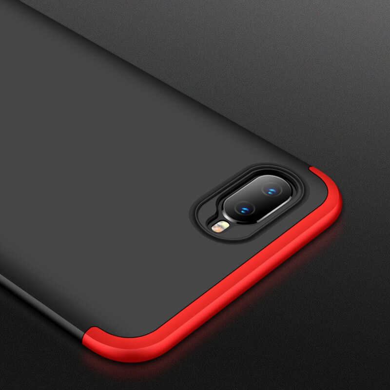 Oppo RX17 Neo Kılıf Zore Ays Kapak Siyah-Mavi