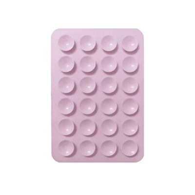 Öpücüklü 02 Çift Taraflı Silikon Telefon Tutucu 6,50cm x 10cm Açık Pembe