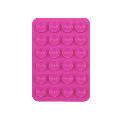 Öpücüklü 02 Çift Taraflı Silikon Telefon Tutucu 6,50cm x 10cm Pembe Koyu