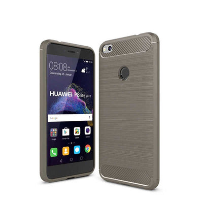 Huawei P9 Lite 2017 Kılıf Zore Room Silikon Kapak Gri