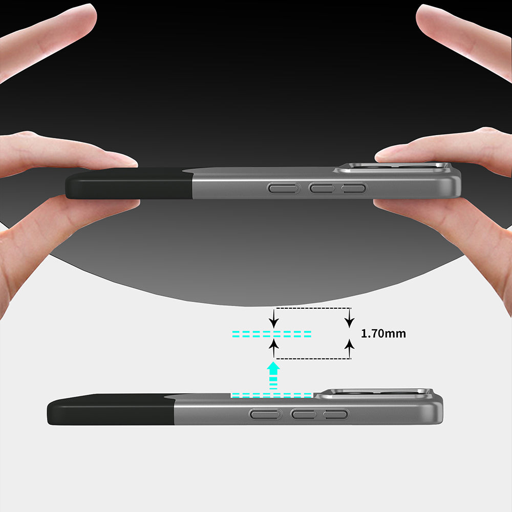 Poco X6 Pro Kılıf Mıknatıslı Zore Duble Kapak Gri