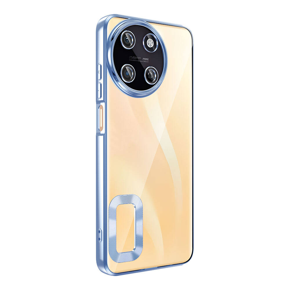 Realme 11 4G Kılıf Kamera Korumalı Logo Gösteren Zore Omega Kapak Siyah