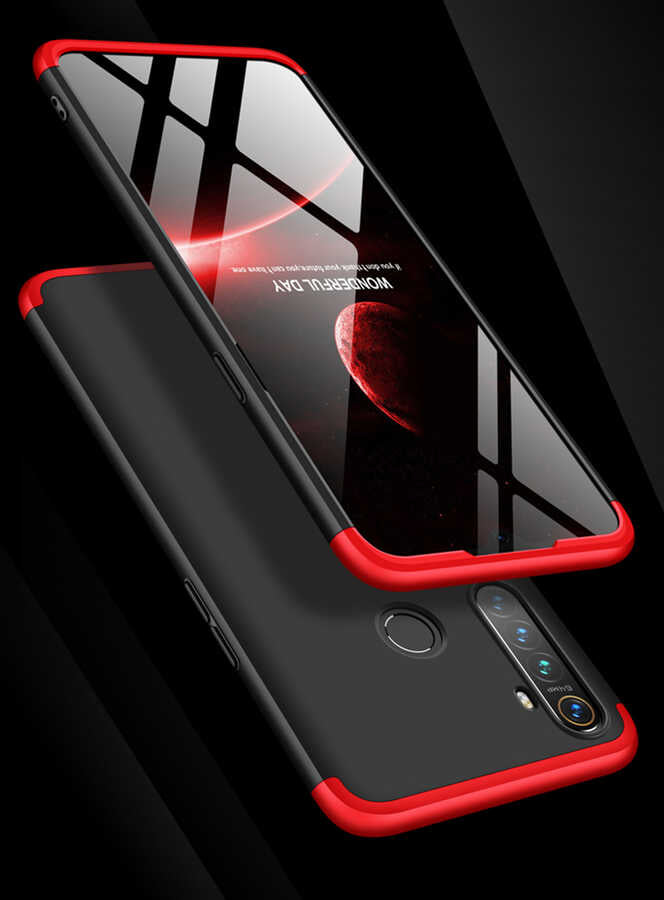 Realme 5 Kılıf Zore Ays Kapak Kırmızı