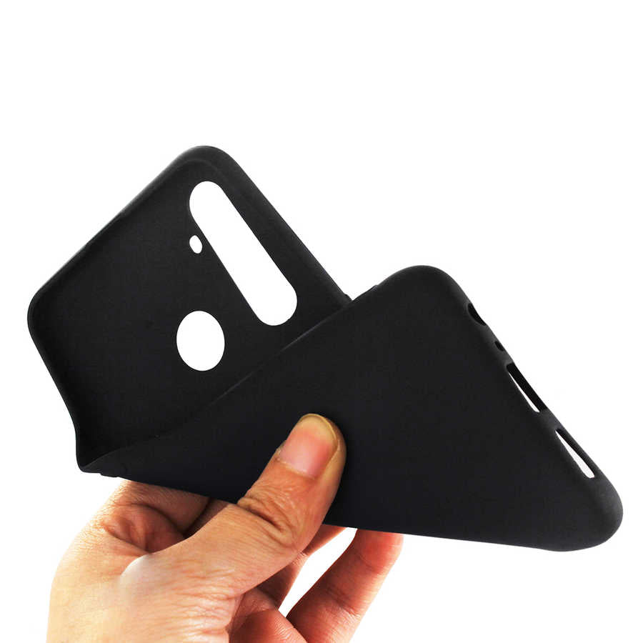 Realme 5 Pro Kılıf Zore Premier Silikon Kapak Mürdüm