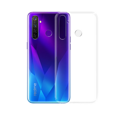 Realme 5 Pro Kılıf Zore Süper Silikon Kapak Renksiz