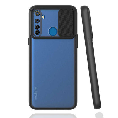 Realme 5İ Kılıf Zore Lensi Kapak Siyah