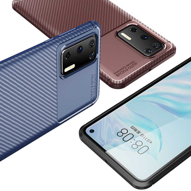 Huawei P40 Kılıf Zore Negro Silikon Kapak Lacivert