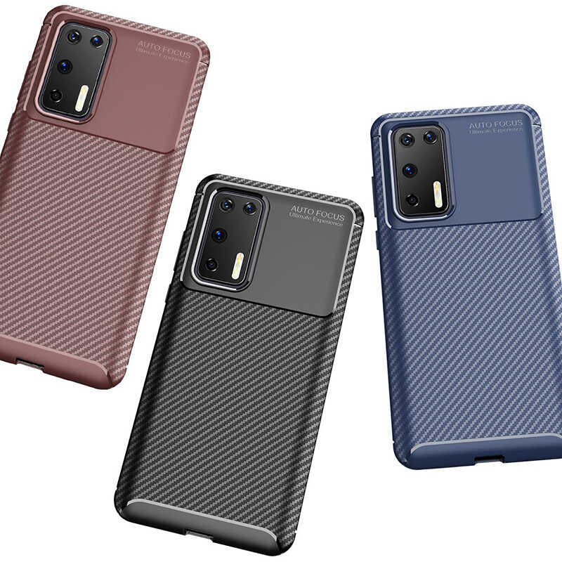 Huawei P40 Kılıf Zore Negro Silikon Kapak Lacivert