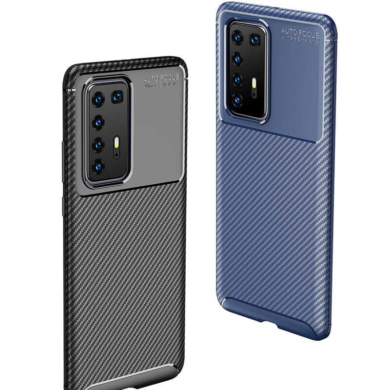Huawei P40 Pro Kılıf Zore Negro Silikon Kapak Kahverengi