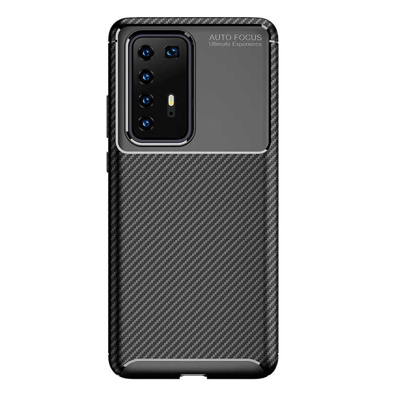 Huawei P40 Pro Kılıf Zore Negro Silikon Kapak Kahverengi