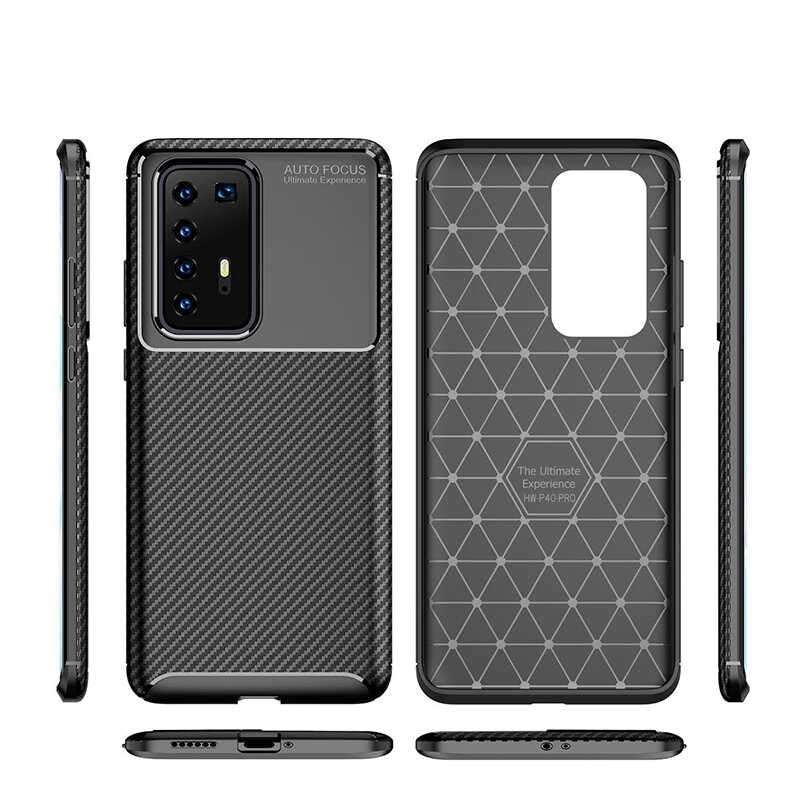 Huawei P40 Pro Kılıf Zore Negro Silikon Kapak Kahverengi