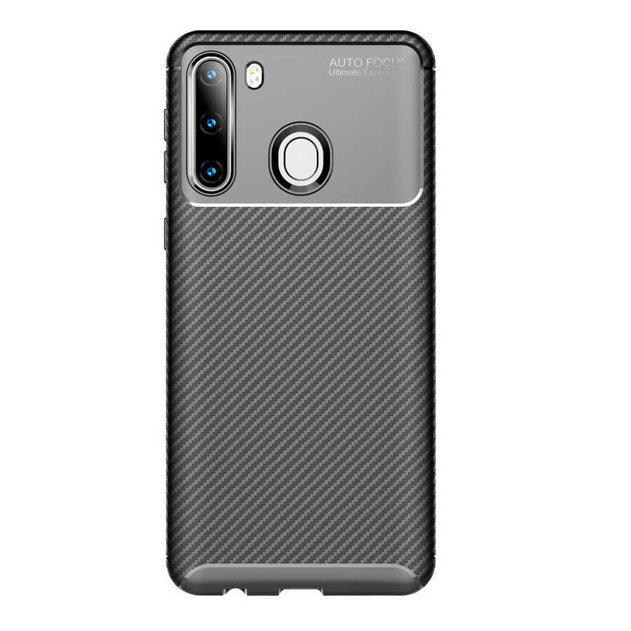 Galaxy A21 Kılıf Zore Negro Silikon Kapak Kahverengi