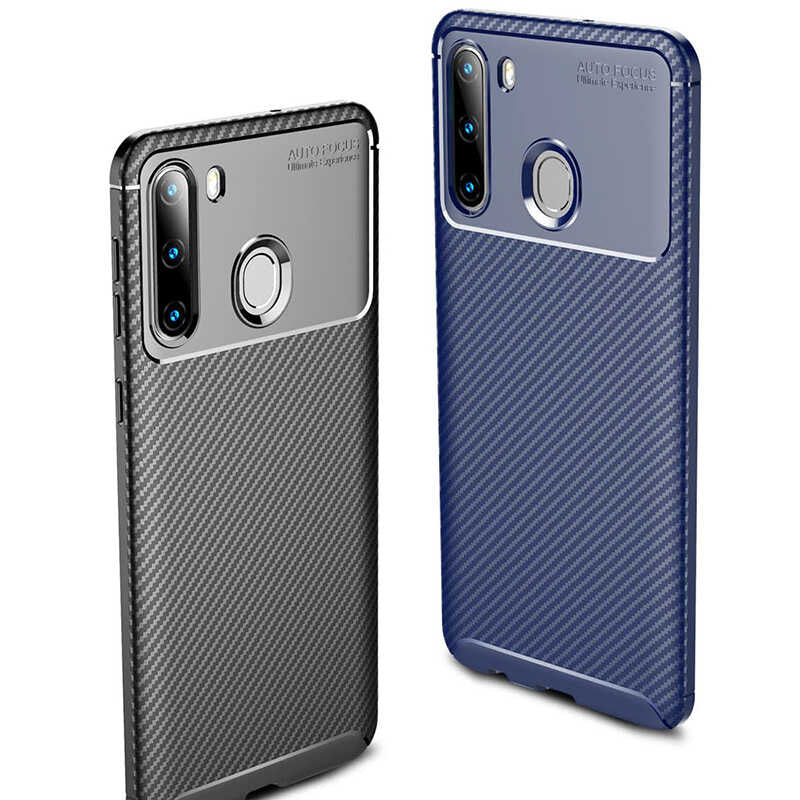 Galaxy A21 Kılıf Zore Negro Silikon Kapak Kahverengi