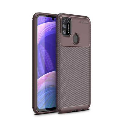 Galaxy M31 Kılıf Zore Negro Silikon Kapak Kahverengi