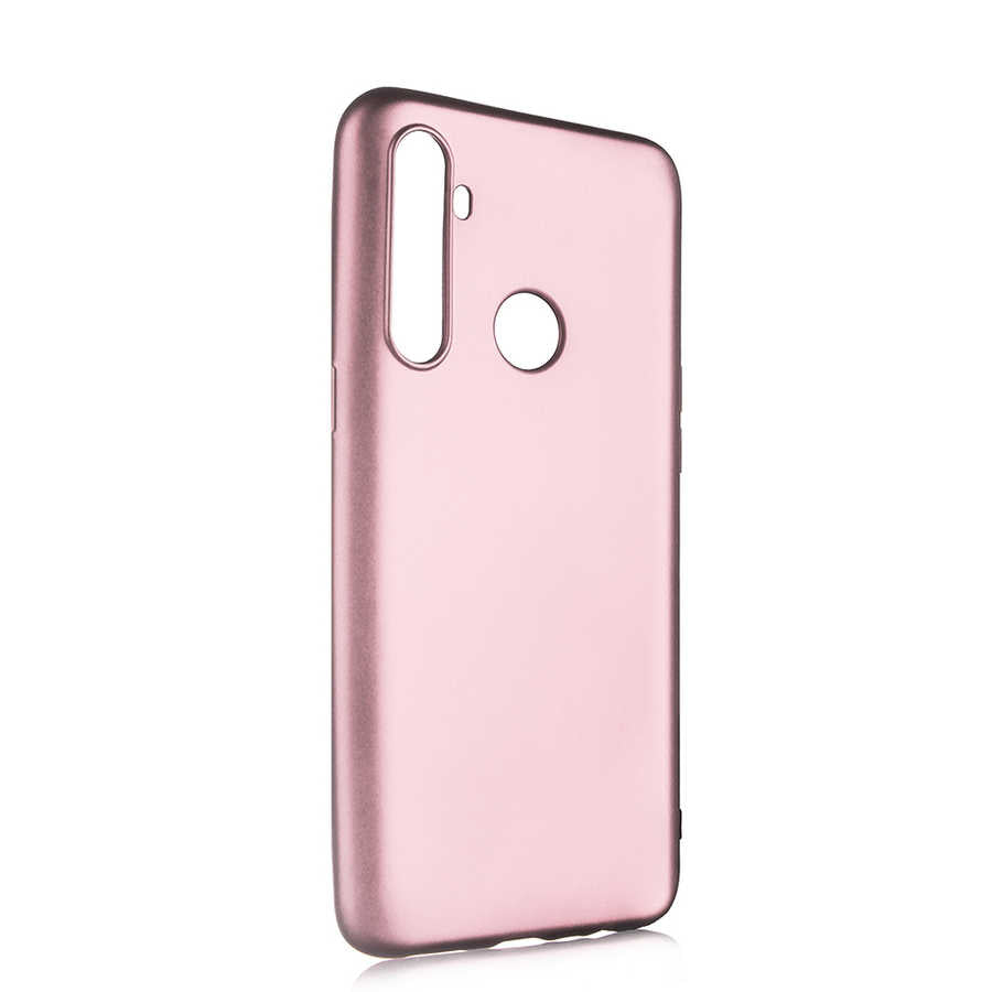Realme 5İ Kılıf Zore Premier Silikon Kapak Rose Gold