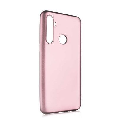 Realme 5İ Kılıf Zore Premier Silikon Kapak Rose Gold