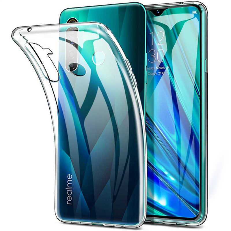 Realme 5i Kılıf Zore Süper Silikon Kapak Renksiz