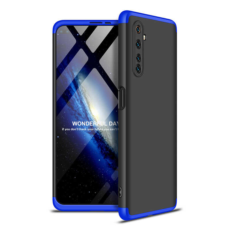 Realme 6 Kılıf Zore Ays Kapak Siyah-Mavi