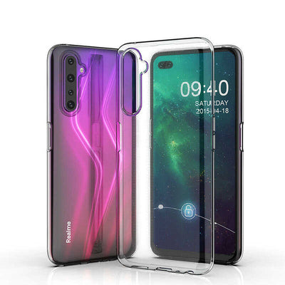 Realme 6 Pro Kılıf Zore Süper Silikon Kapak Renksiz