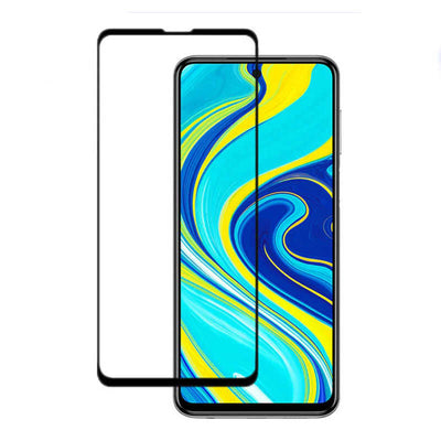 Xiaomi Redmi Note 9S Zore Kenarları Kırılmaya Dayanıklı Cam Ekran Koruyucu Siyah
