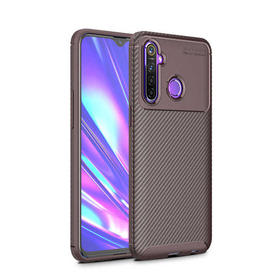 Realme 6İ Kılıf Zore Negro Silikon Kapak Kahverengi