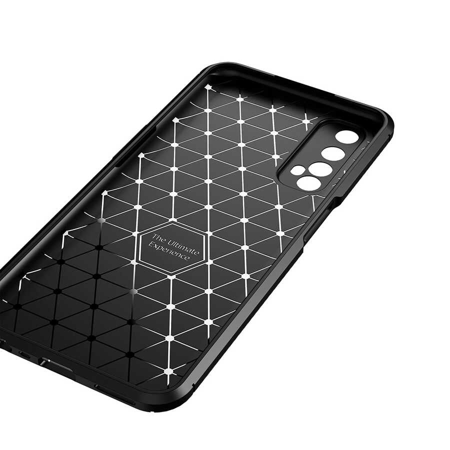Realme 7 Kılıf Zore Negro Silikon Kapak Kahverengi