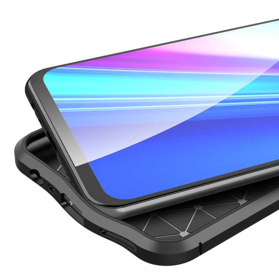 Realme 7 Kılıf Zore Niss Silikon Kapak Kırmızı