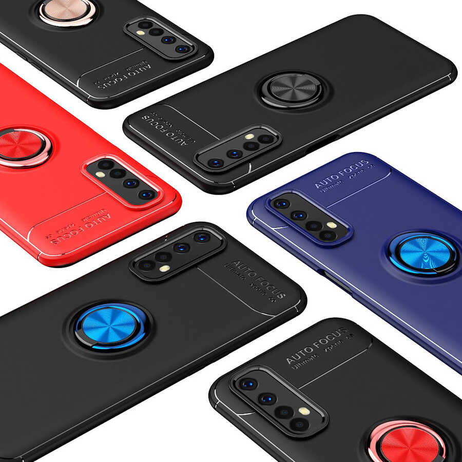 Realme 7 Kılıf Zore Ravel Silikon Kapak Kırmızı