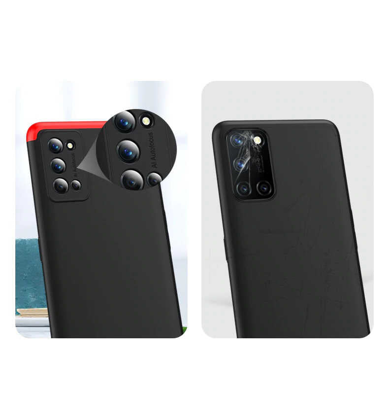 Realme 7 Pro Kılıf Zore Ays Kapak Siyah-Mavi