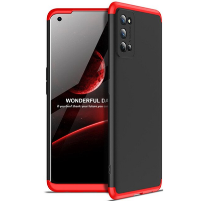 Realme 7 Pro Kılıf Zore Ays Kapak Siyah-Kırmızı